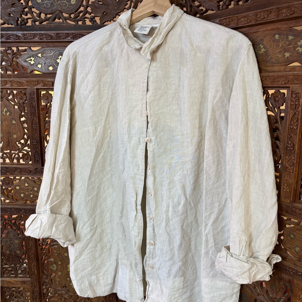 Cream Button-Up Shirt
